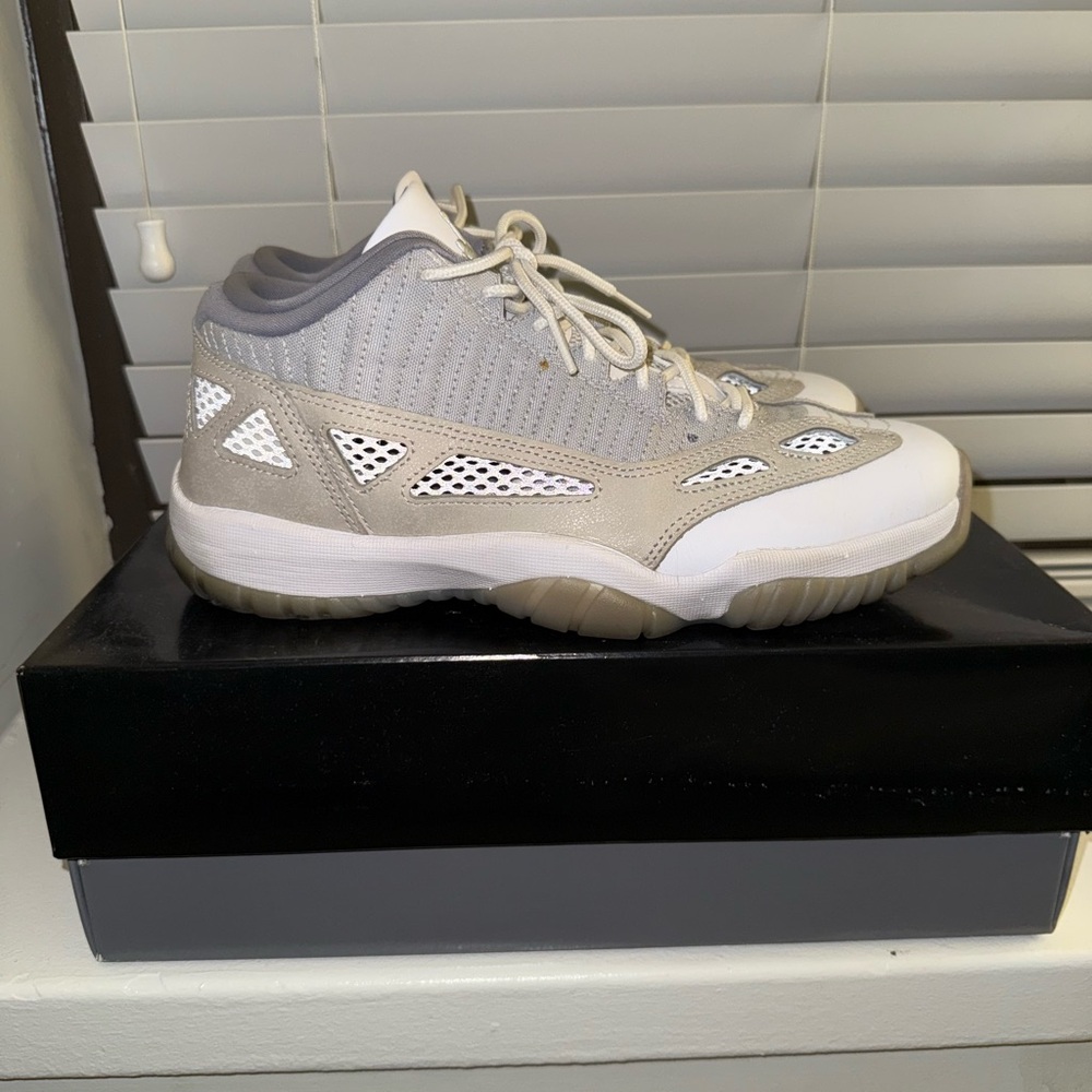 Authentic Air Jordan retro 11 Gray and White Athletic Sneakers